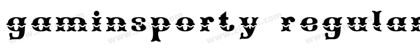 gaminsporty regular字体转换
